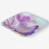 Foto van een Paarse Spring Crocus Event Papieren Bordje (Gebogen)