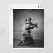 Foto van een Samurai C. 1860 Briefkaart (Voorkant / Achterkant)