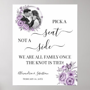 Foto van Eitable A Seat Not Side WeduwSign Poster