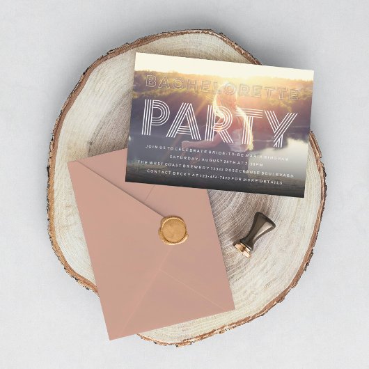 Foto van Elegant Chic Bachelorette Kaart