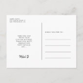 Foto van elegant en chic afstuderen briefkaart (Achterkant)