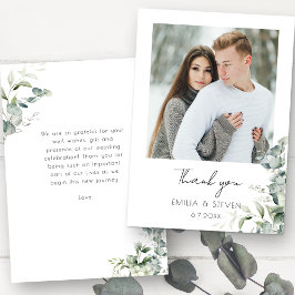 Foto van Elegant Eucalyptus Greenery Bedankkaart