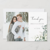 Foto van Elegant Eucalyptus Greenery Bedankkaart (Voorkant)