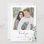 Foto van Elegant Eucalyptus Greenery Bedankkaart (Voorkant)