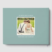 Foto van Elegant Eucalyptus Greenery Wedding Gastenboek (Achterkant)