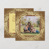 Foto van Elegant Gold Pattern Feestdagenkaart (Voorkant / Achterkant)