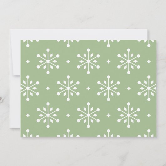 Foto van Elegant Green Merry-kerstscript Feestdagenkaart (Achterkant)