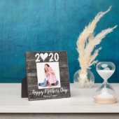 Foto van Elegant Happy Moederdag Script Heart Wood Fotoplaat (Insitu)