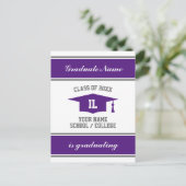 Foto van Elegant high school afstuderen Aankondigingskaart (Staand voorkant)