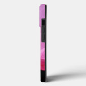 Foto van Elegant Hot Pink Flower Naam toevoegen Case-Mate iPhone Case (Achterkant / Links)