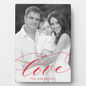 Foto van Elegant Love Red Script Fotoplaat (voorkant)