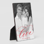 Foto van Elegant Love Red Script Fotoplaat (Zijkant)