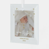 Foto van Elegant My First Kerstbaby Glas Ornament (Voorkant links)