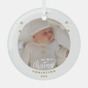 Foto van Elegant My First Kerstbaby Glas Ornament