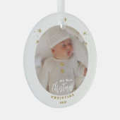 Foto van Elegant My First Kerstbaby Glas Ornament (Voorkant Rechts)