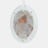 Foto van Elegant My First Kerstbaby Glas Ornament (Voorkant links)