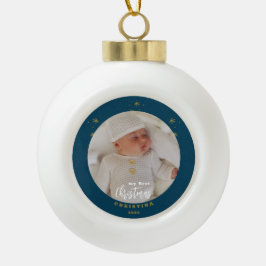 Foto van Elegant My First Kerstbaby Keramische Bal Ornament