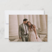 Foto van Elegant Pink Floral Wedding Bedankkaart (Achterkant)