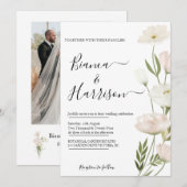 Foto van Elegant Pink Peony Save The Date (Voorkant / Achterkant)