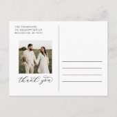 Foto van Elegant Script Wedding Foto Hartelijk dan Briefkaart (Achterkant)