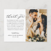 Foto van Elegant Script Wedding Foto Hartelijk dan Briefkaart (Voorkant)