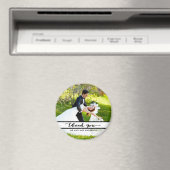 Foto van Elegant Script Wedding Foto Hartelijk dan Magneet (Insitu (Vaatwasser))