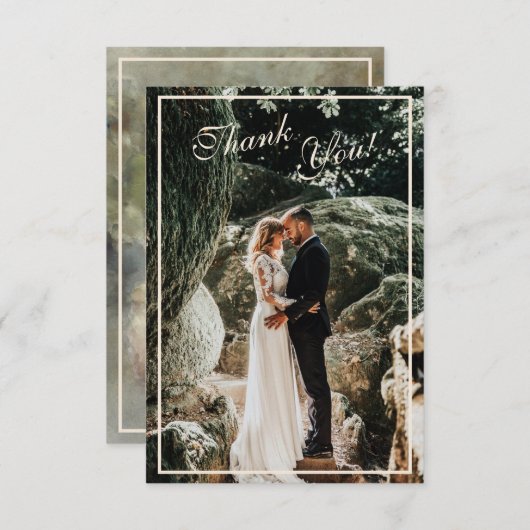 Foto van Elegant Wedding Bedankkaart (Voorkant / Achterkant)