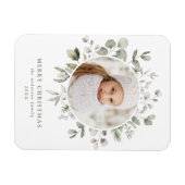 Foto van Elegant Winter Foliage en Snowberries Magneet (Horizontaal)