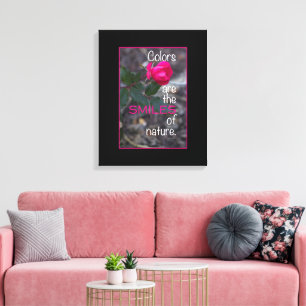 Foto van enkele draaiende roze roze roze roze canvas afdruk