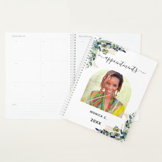 Foto van Eucalyptus greenery gold modern 2022 Planner (Display)