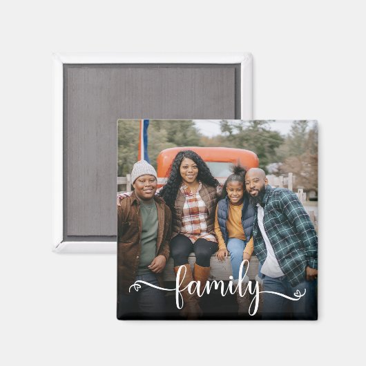 Foto van Family Script Magneet (Voorkant / Achterkant)