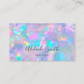 foto van faux holographic opal visitekaartje (Voorkant)
