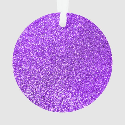 Foto van Faux Paars Glitter Ornament (achterkant)