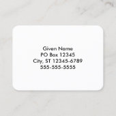 Foto van Faux Paars Glitter Visitekaartje (Achterkant)