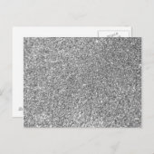 Foto van Faux Silver Glitter Briefkaart (Voorkant / Achterkant)