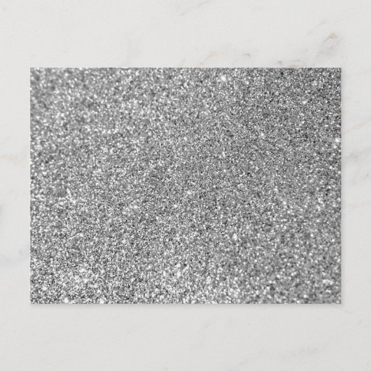 Foto van Faux Silver Glitter Briefkaart (Voorkant)