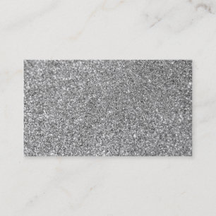 Foto van Faux Silver Glitter Visitekaartje