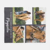 Foto van favoriete herinneringen Pet Memorial Fleece Deken (Voorkant (Horizontaal))