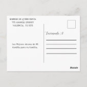 Foto van Feliz Año Nuevo Elegant Calligrafie Briefkaart (Achterkant)