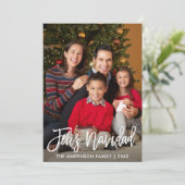 Foto van Feliz Navidad Modern Brush Script Feestdagenkaart (Staand voorkant)
