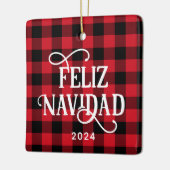 Foto van Feliz Navidad Red Buffalo Plays Keramisch Ornament (Links)