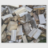 Foto van Firewood logs Cadeaupapier (Vlak)