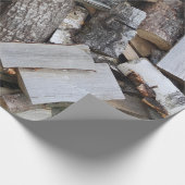 Foto van Firewood logs Cadeaupapier (Hoek)