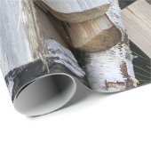 Foto van Firewood logs Cadeaupapier (Rol Hoek)