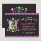 Foto van Floral Fiesta Mexican Foto van 40th Birth Kaart (Voorkant / Achterkant)