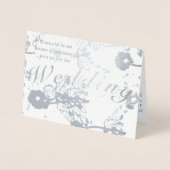 Foto van Floral Silver Foil Wedding Ceremony Folie Kaarten (Voorkant)