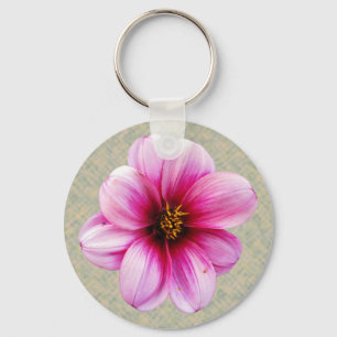 Foto van Flower Pink Dahlia Sleutelhanger
