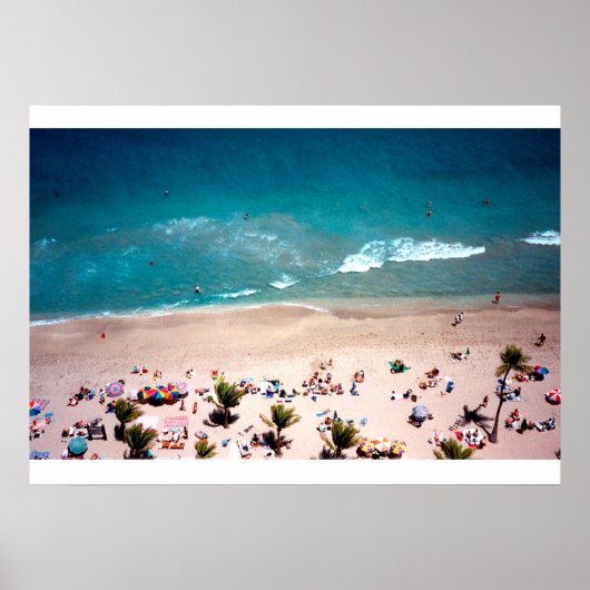 Foto van Fort Lauderdale Beach aerial oceana uitzi Poster (Voorkant)