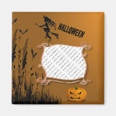 Foto van Frame, Witch, Jack o' Lantern Magnet Magneet (Voorkant)