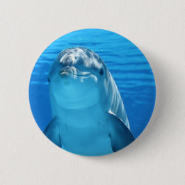 Foto van Friendly Dolphin Ronde Button 5,7 Cm